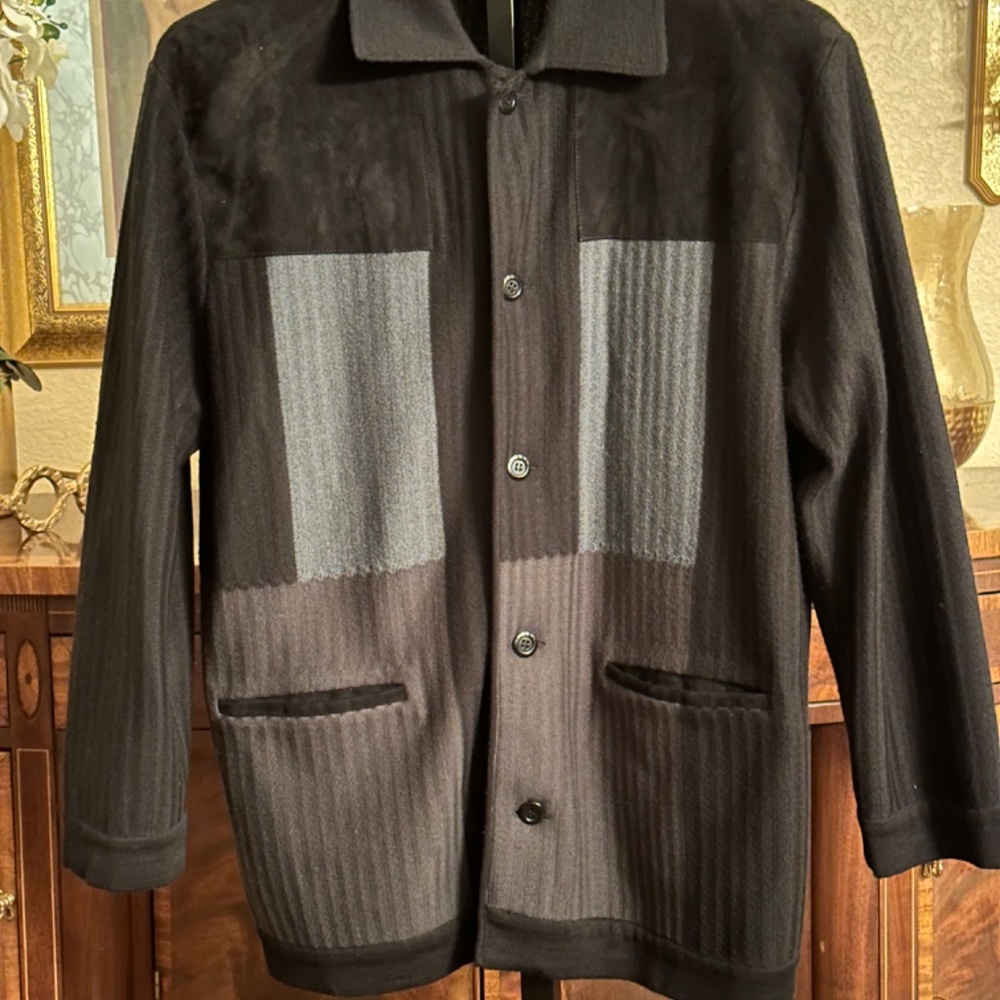 Torras Suede Patchwork Sweater/Jacket - image 2